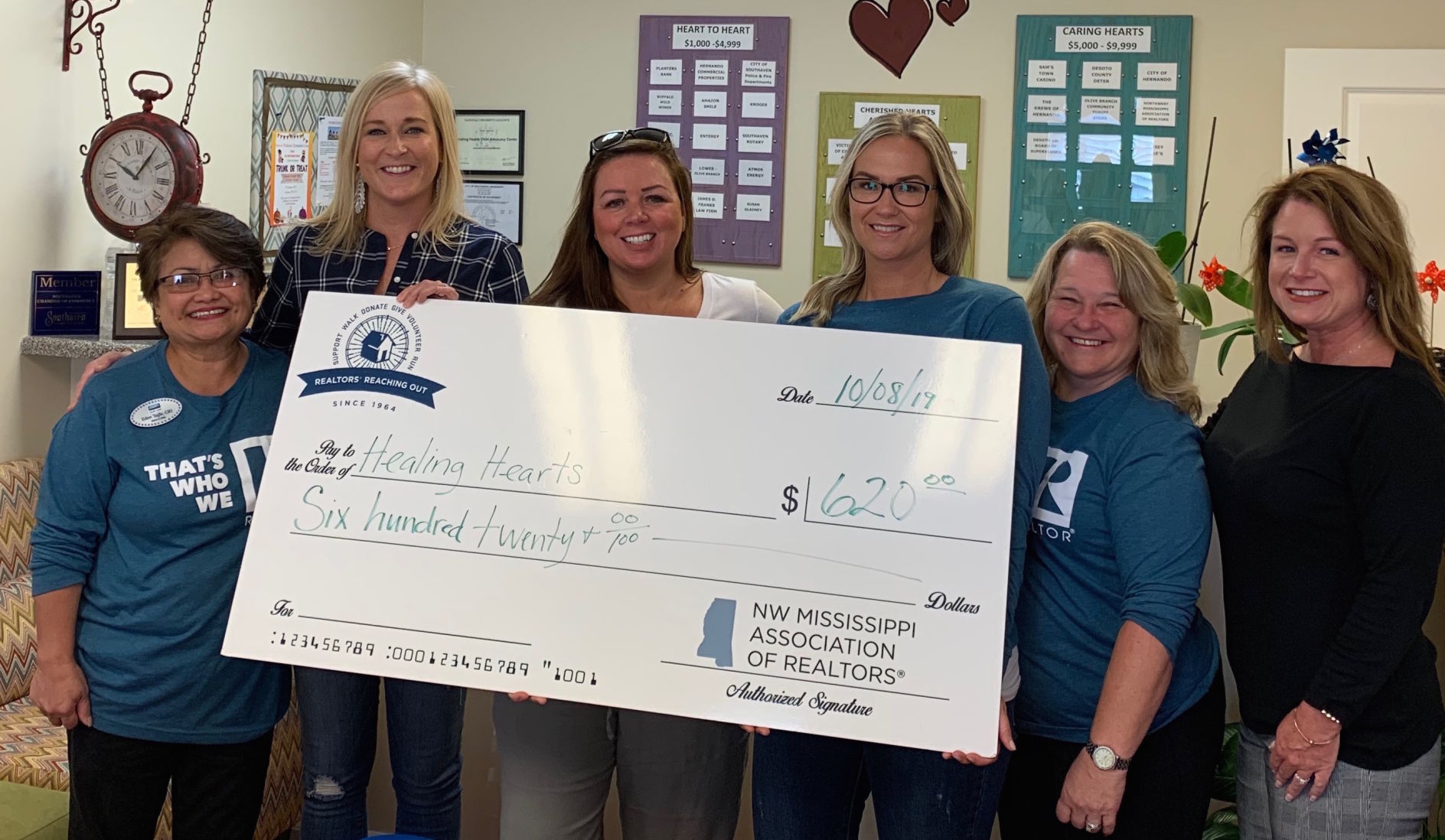 Realtors donate to Healing Hearts